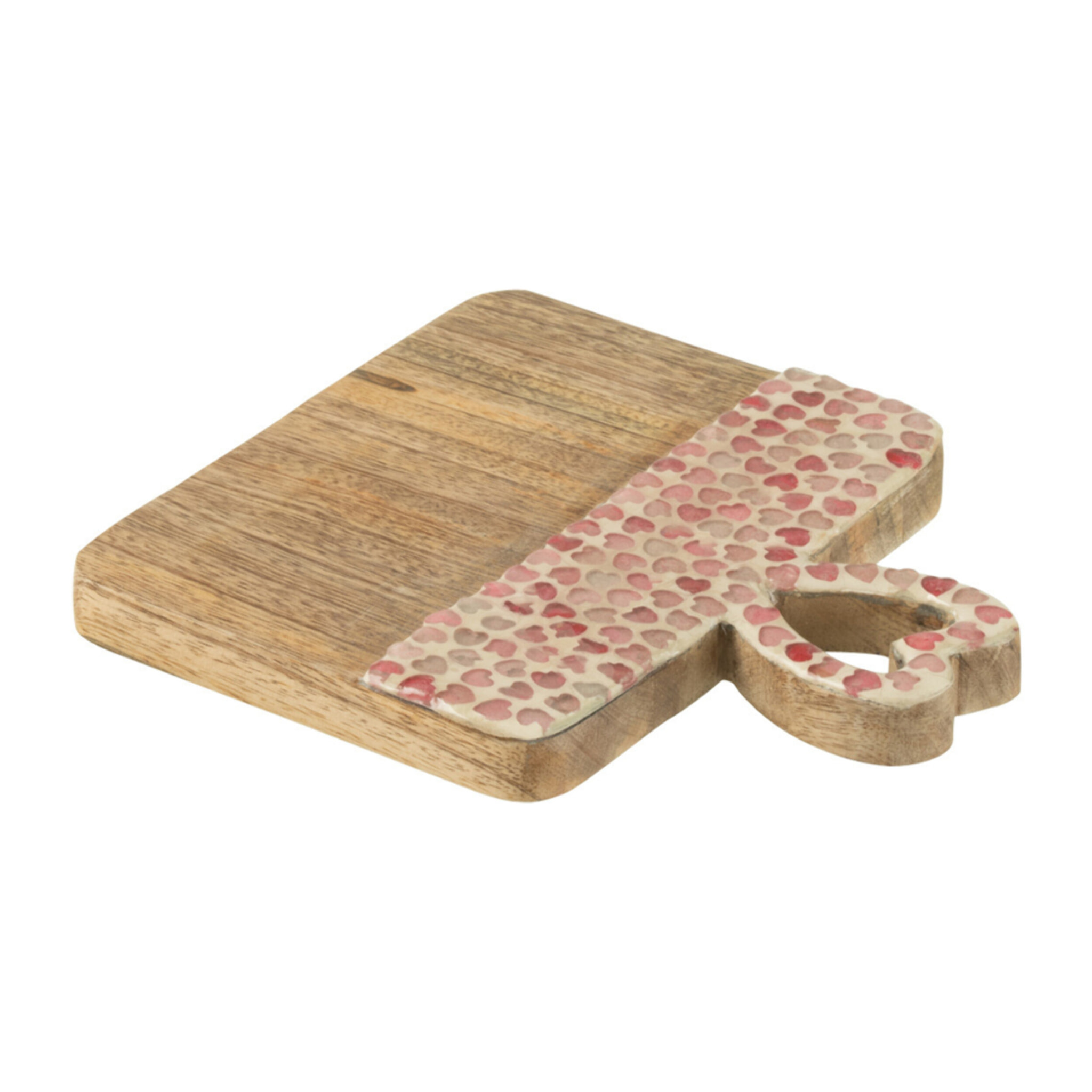 J-Line planche Coeur Mosaïque - bois - rose