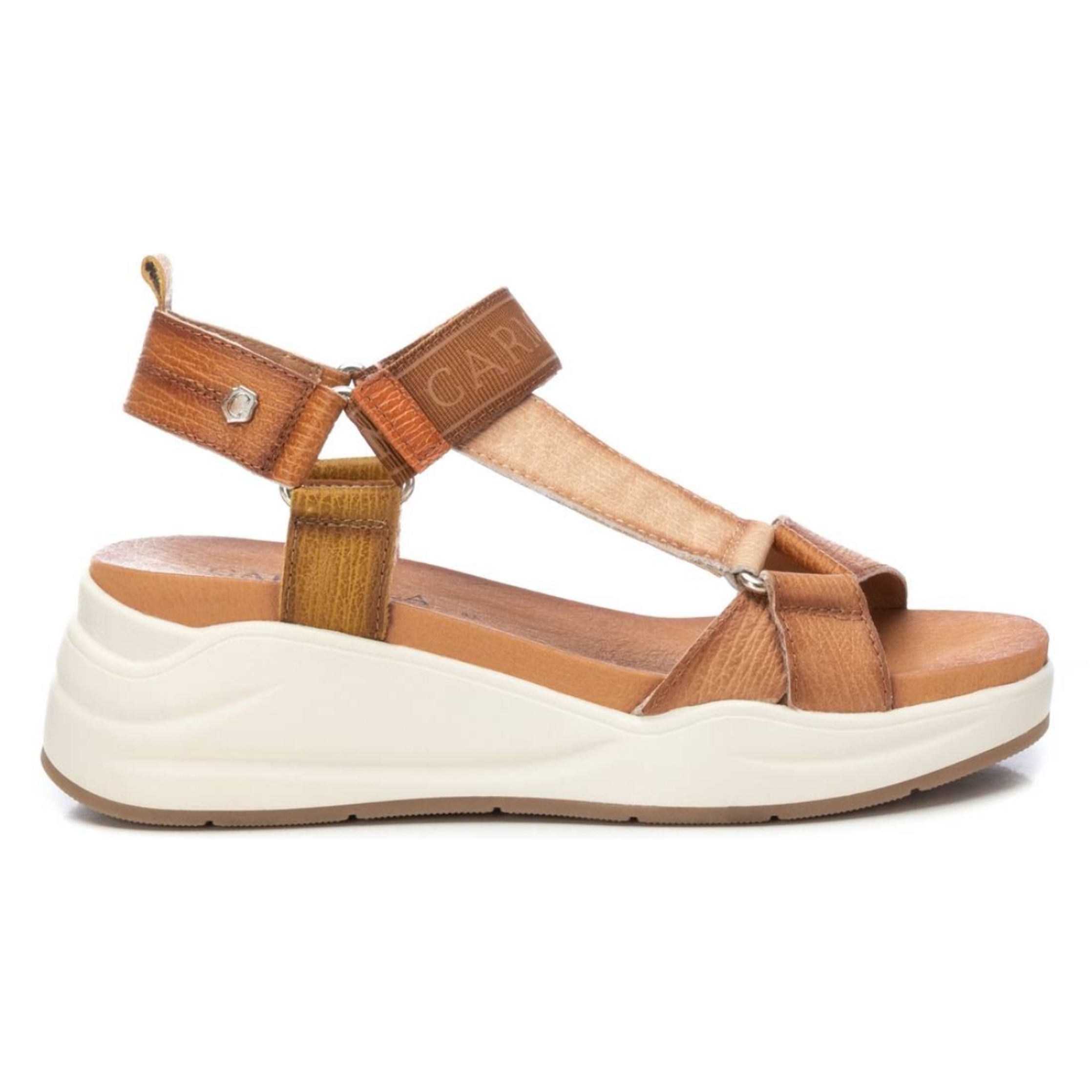 Sandalia de piel camel