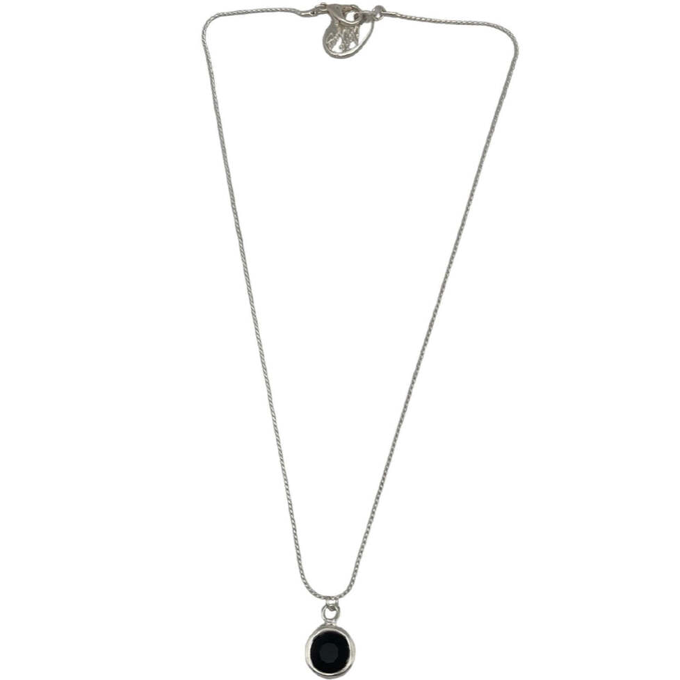 Collar colgante cristal Sw negro