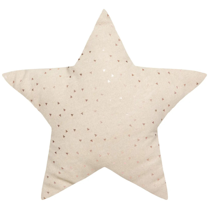 Coussin enfant "Berlingot" étoile beige 40x40cm