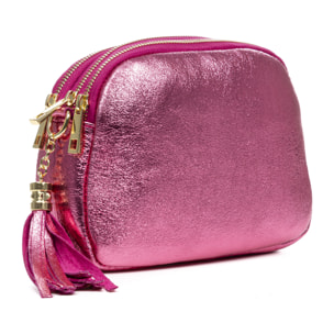 Aliminusa bolso bandolera Mujer. Piel auténtica Gamuza Lacada.