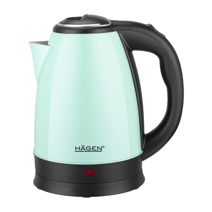 Bouilloire électrique 1.8L inox sans fil Vert Hagen HA5525-GRN