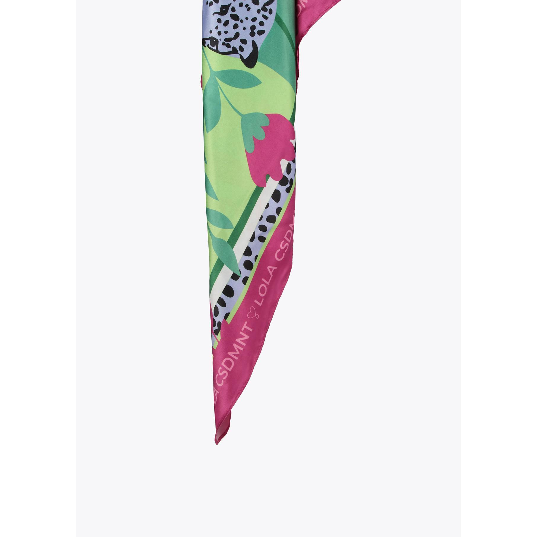 Foulard satinato leopardo seduto