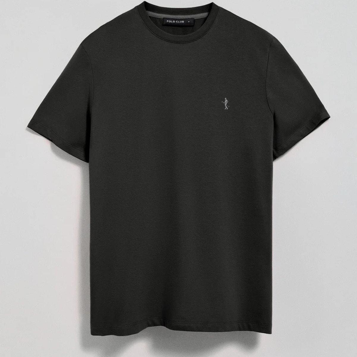 Camiseta negra básica de cuello redondo y bordado Rigby Best