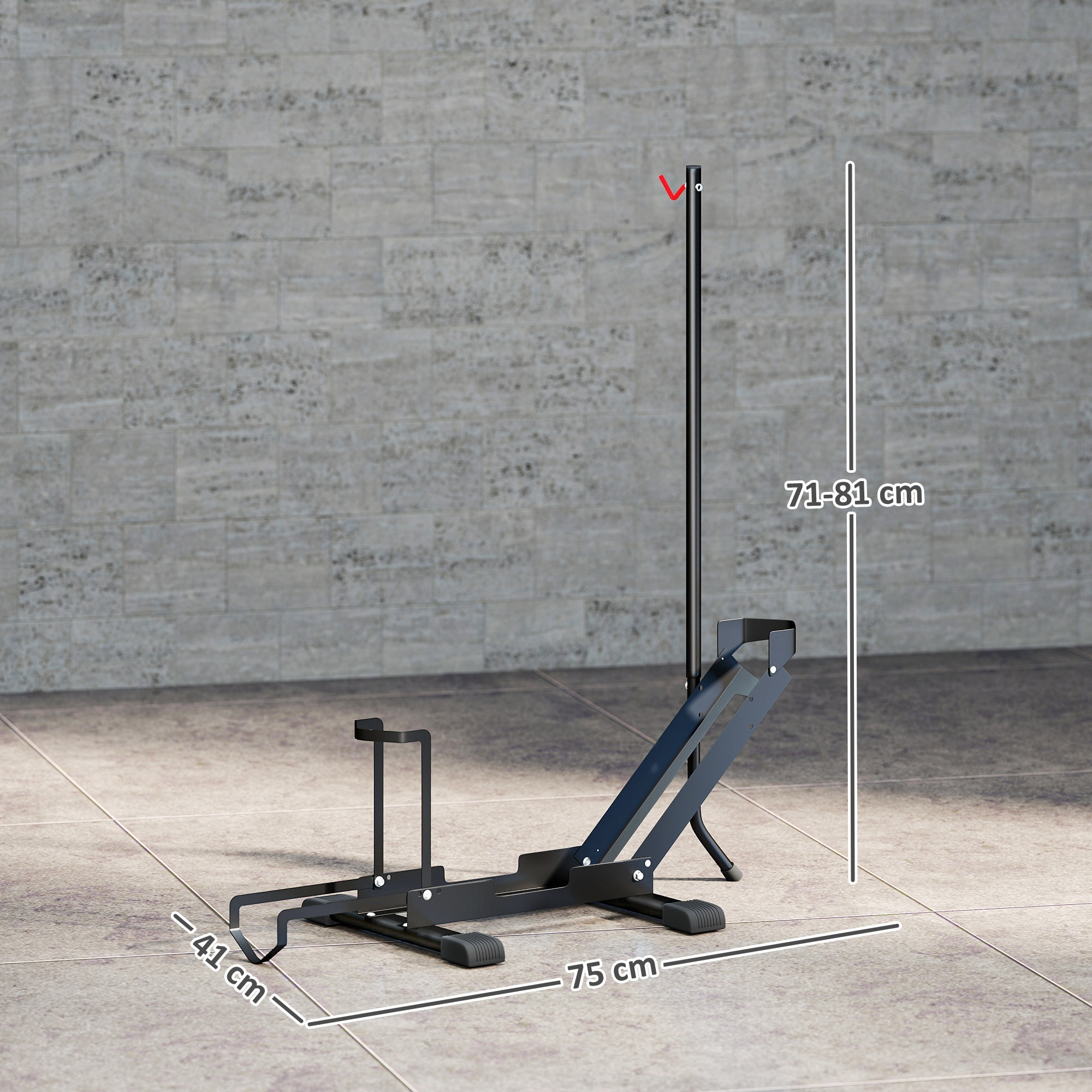 Râtelier vélo - support vélo au sol hauteur réglable pliable - compatible 20-29 pouces - acier noir