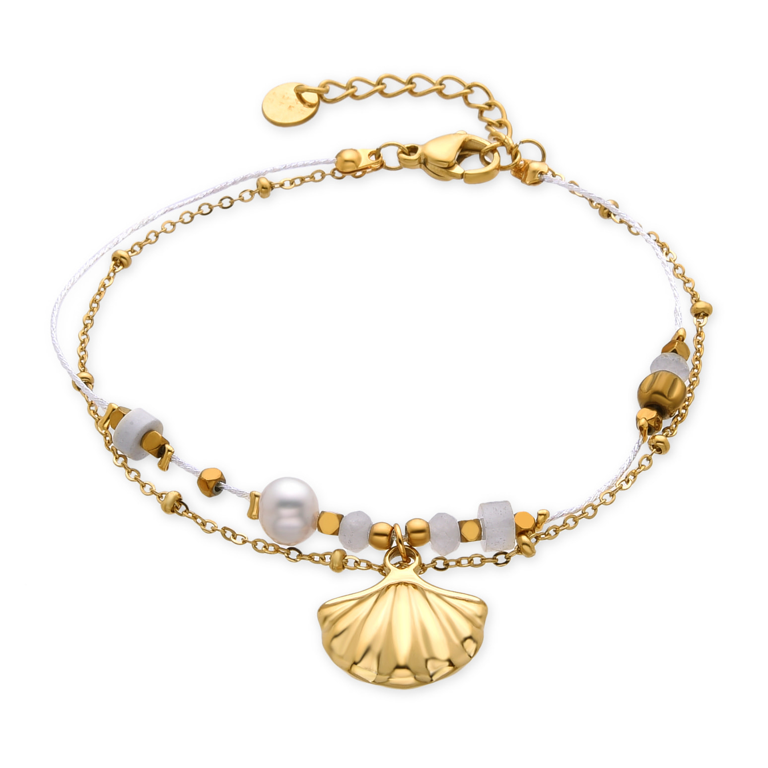 Pulsera con Circonita Brillante acabado oro 18k