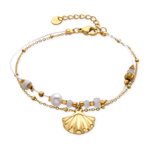 Pulsera con Circonita Brillante acabado oro 18k