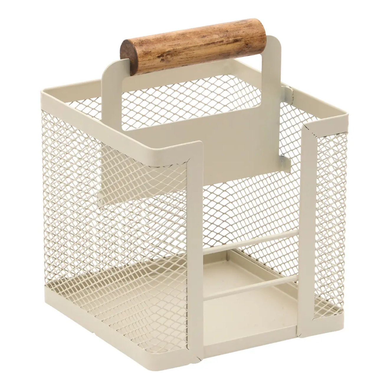 Pot à ustensiles 4 compartiments Telma 12,3x23,3cm beige