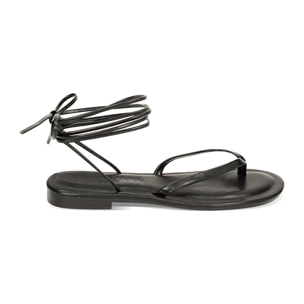 Sandali bassi donna neri lace-up