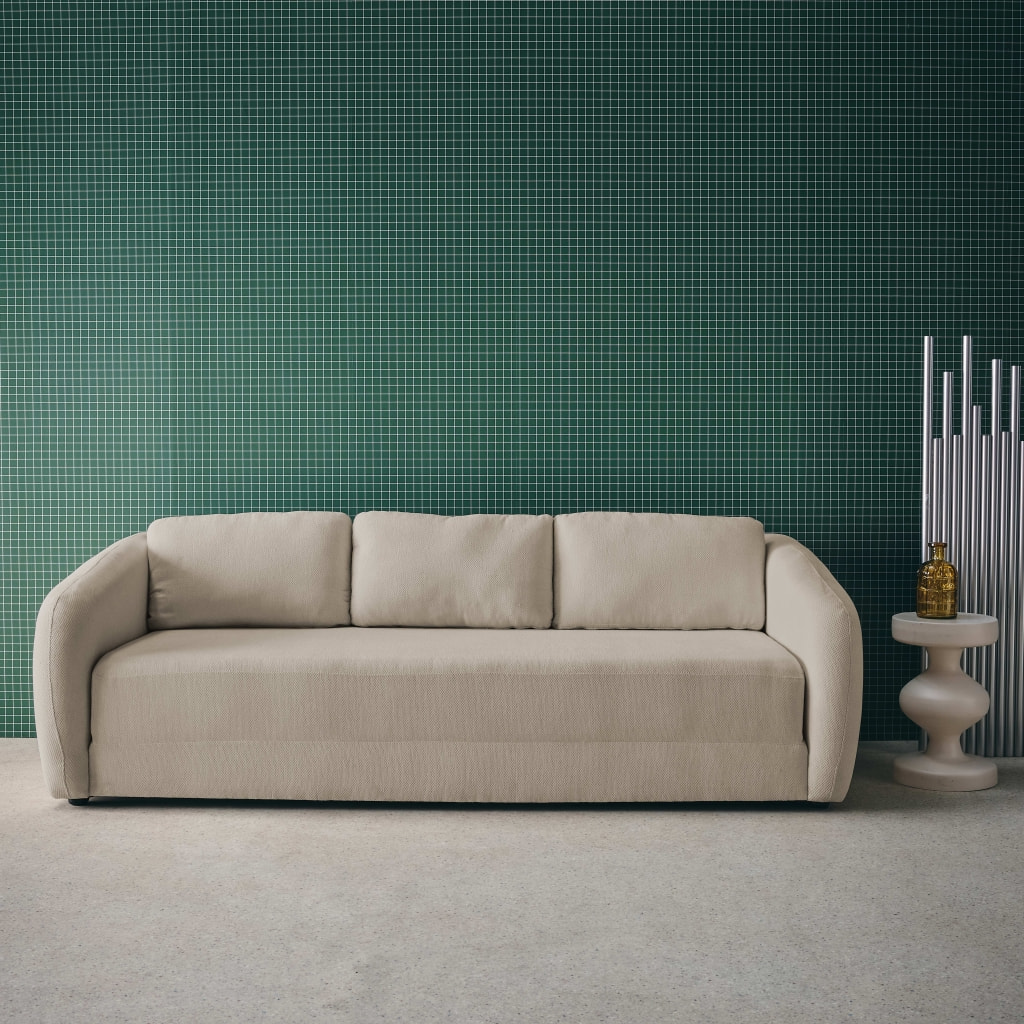 Canapé convertible 3 places tissu chenille  TWIST