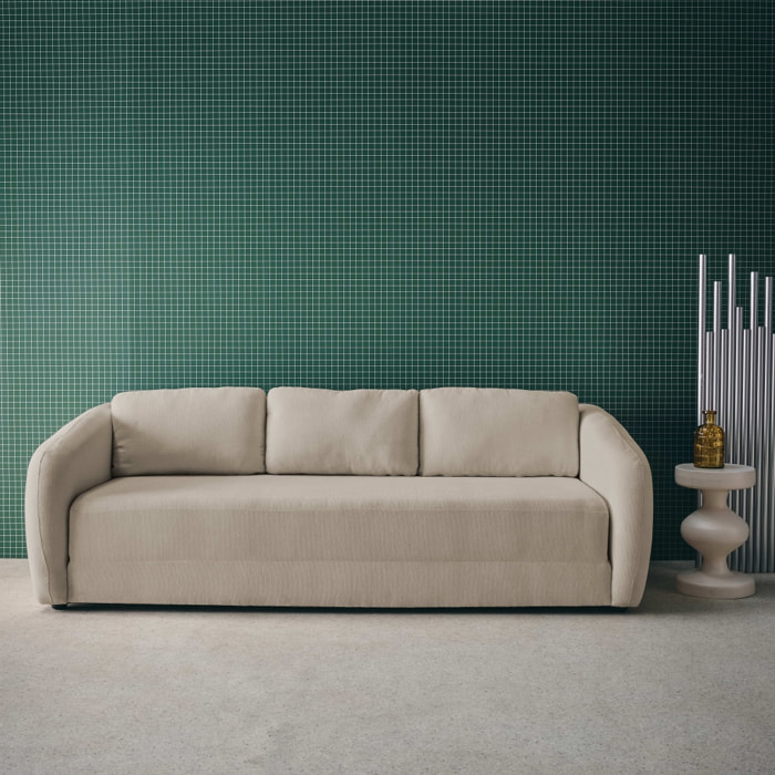 Canapé convertible 3 places tissu chenille  TWIST