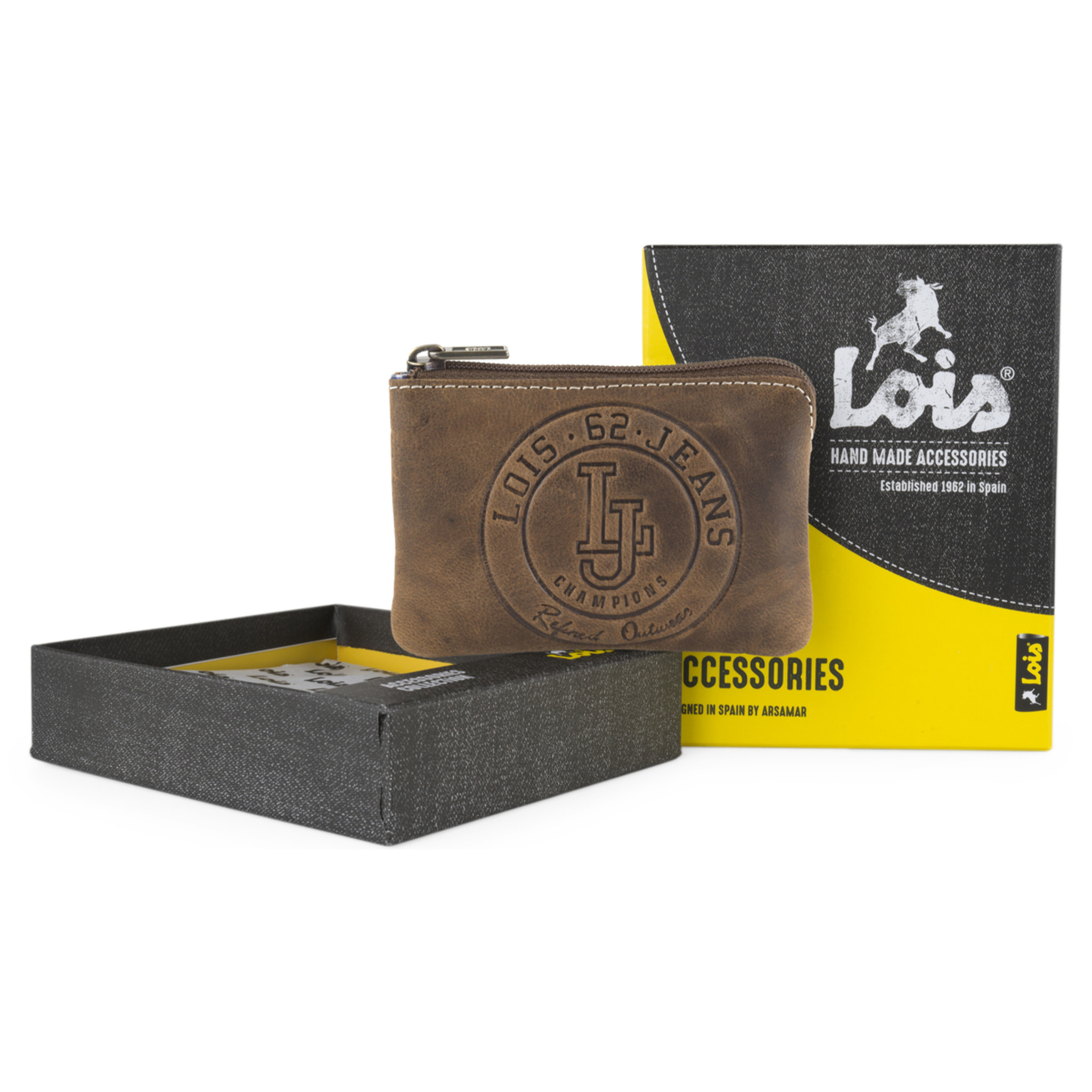 Monedero Piel Hombre Lois Brock Marron