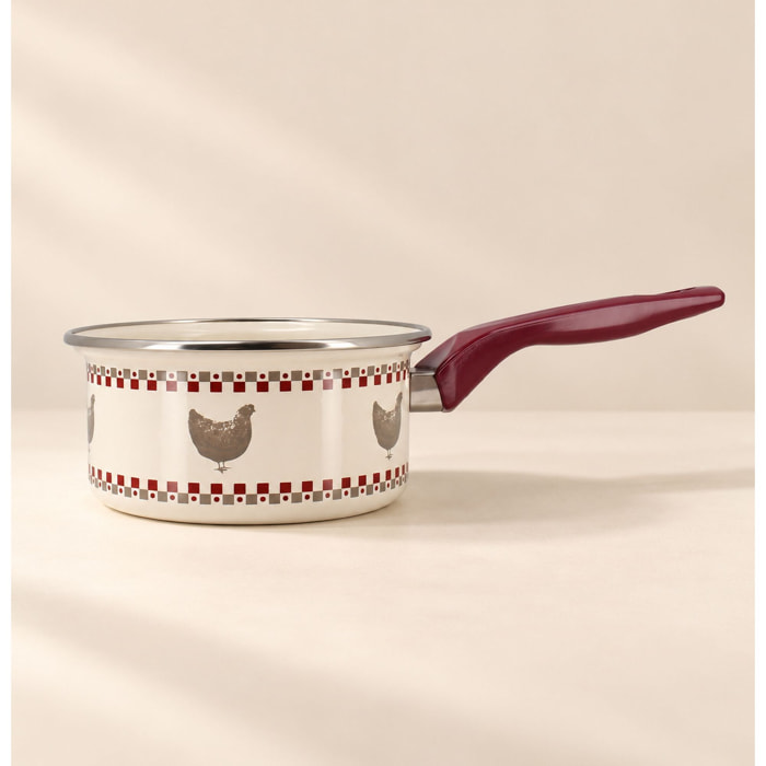 Casserole en acier émaillé 18cm - tous feux GALLINA