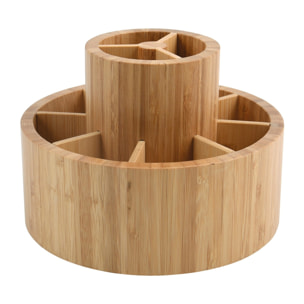 Organizador giratorio de Bambú 20x5,3cm siendo versátil y funcional