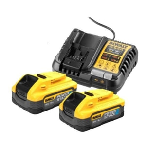 Pack 2 Batteries Powerstack XR 18V DEWALT 5Ah Li-Ion + Chargeur - DCB1104H2-QW