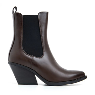 Texano con gambale basso ed elastico - MARRONE