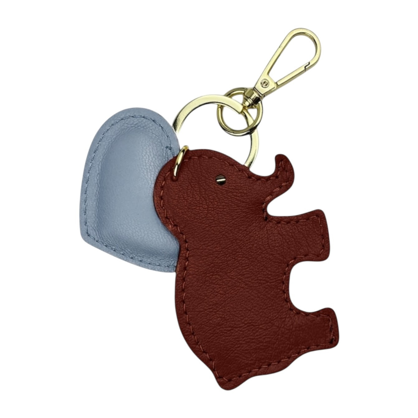Llavero de corazón azul cielo Cheval Firenze elefante marrón