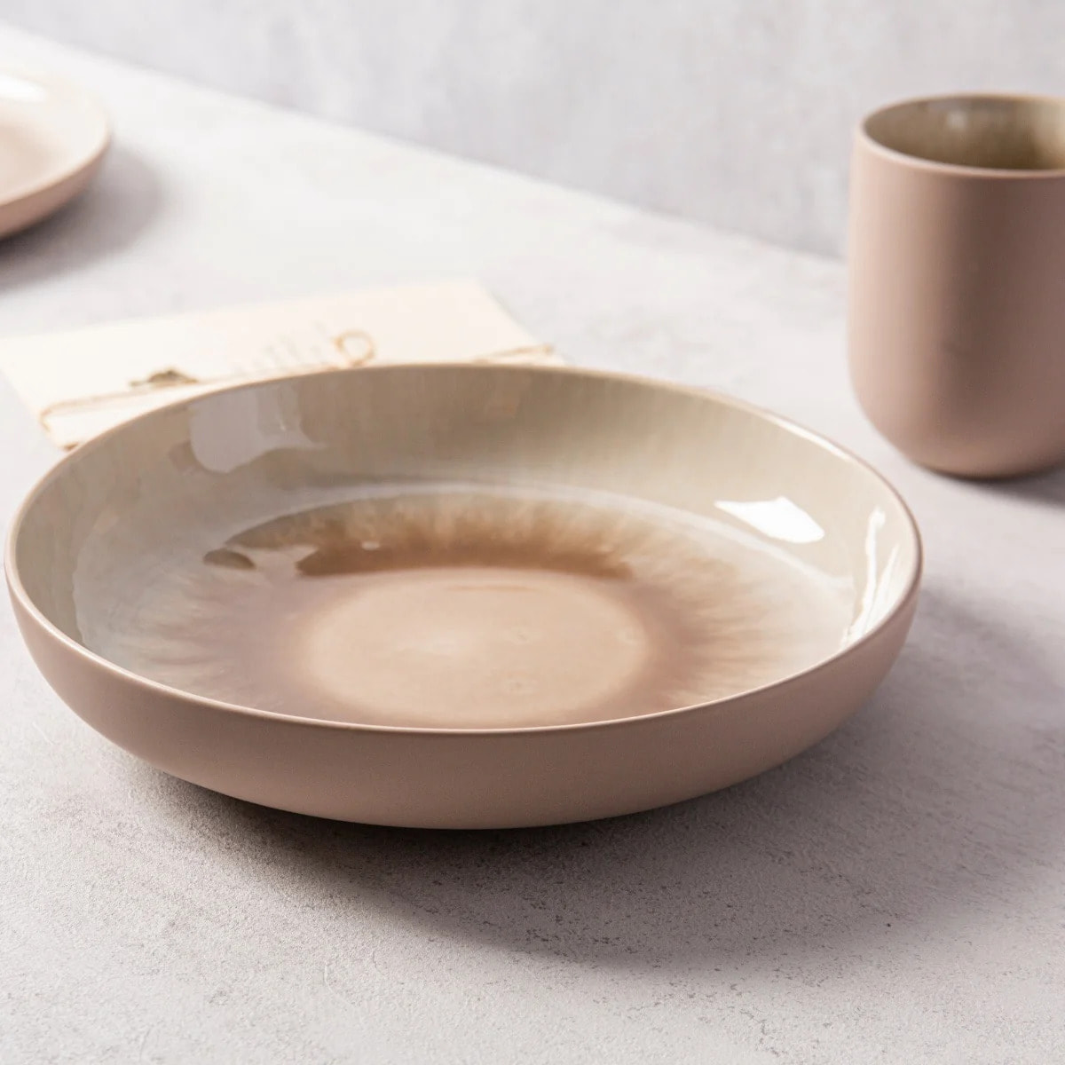 Lot de 6 assiettes creuses en grès