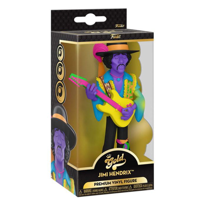 Funko Figure in Vinile Premium Gold Jimi Hendrix Blacklight 13 Cm Funko