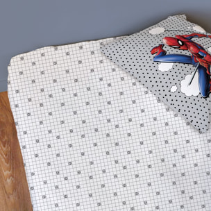 Drap-housse imprimé 100% coton, SPIDERMAN HOME HERO