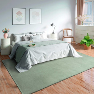 Tapis salon MITA, soft et soyeux, tapis uni à l'aspect Shaggy