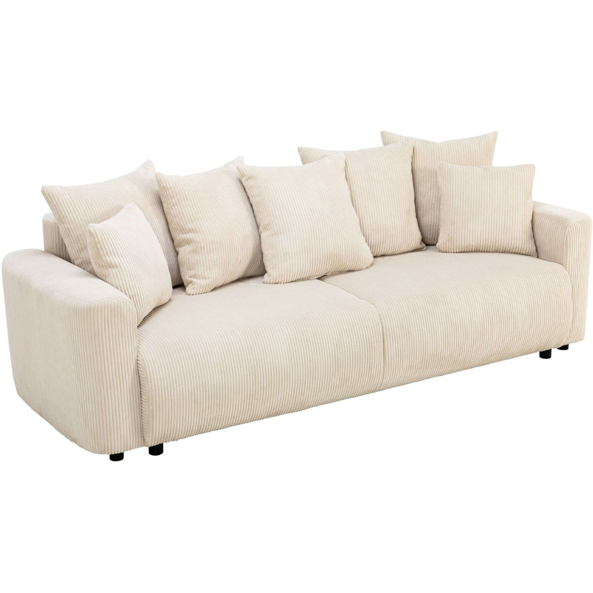 Canapé convertible 3 places en velours côtelé - UMA