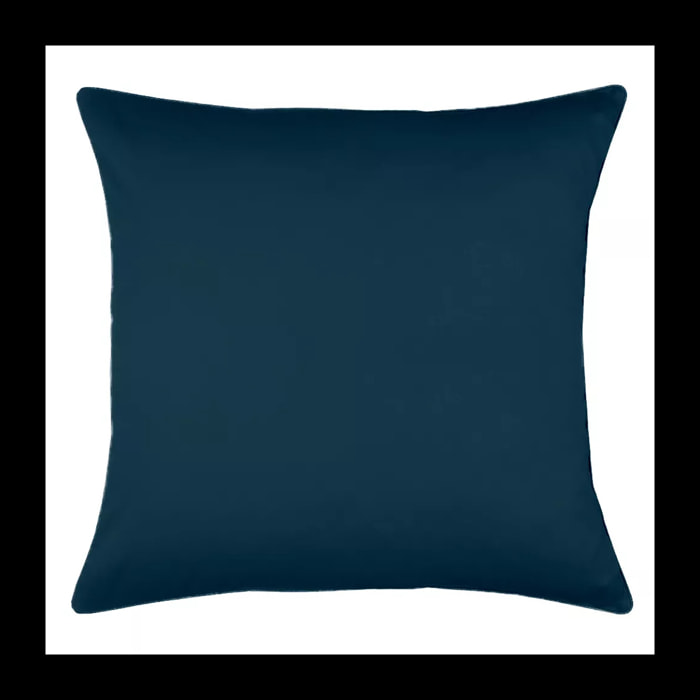 Taie d'oreiller satin de coton uni vert Ava uni crepuscule