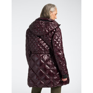 Elena Mirò - Piumino lungo in nylon trapuntato - Bordeaux