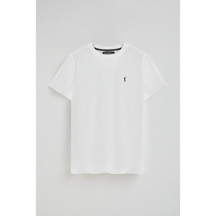 Pack hombre de tres camisetas en azul marino, blanco y gris vigoré con cuello redondo y bordado Rigby Go