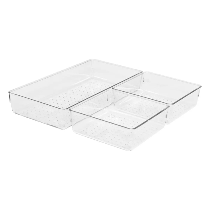 3 organisateurs en plastique