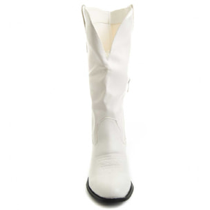 Botas de Tacón - Blanco - Altura: 4 cm