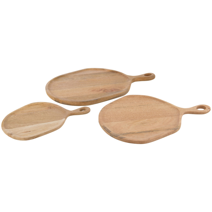 J-Line planche à découper Rond - bois - naturel - large