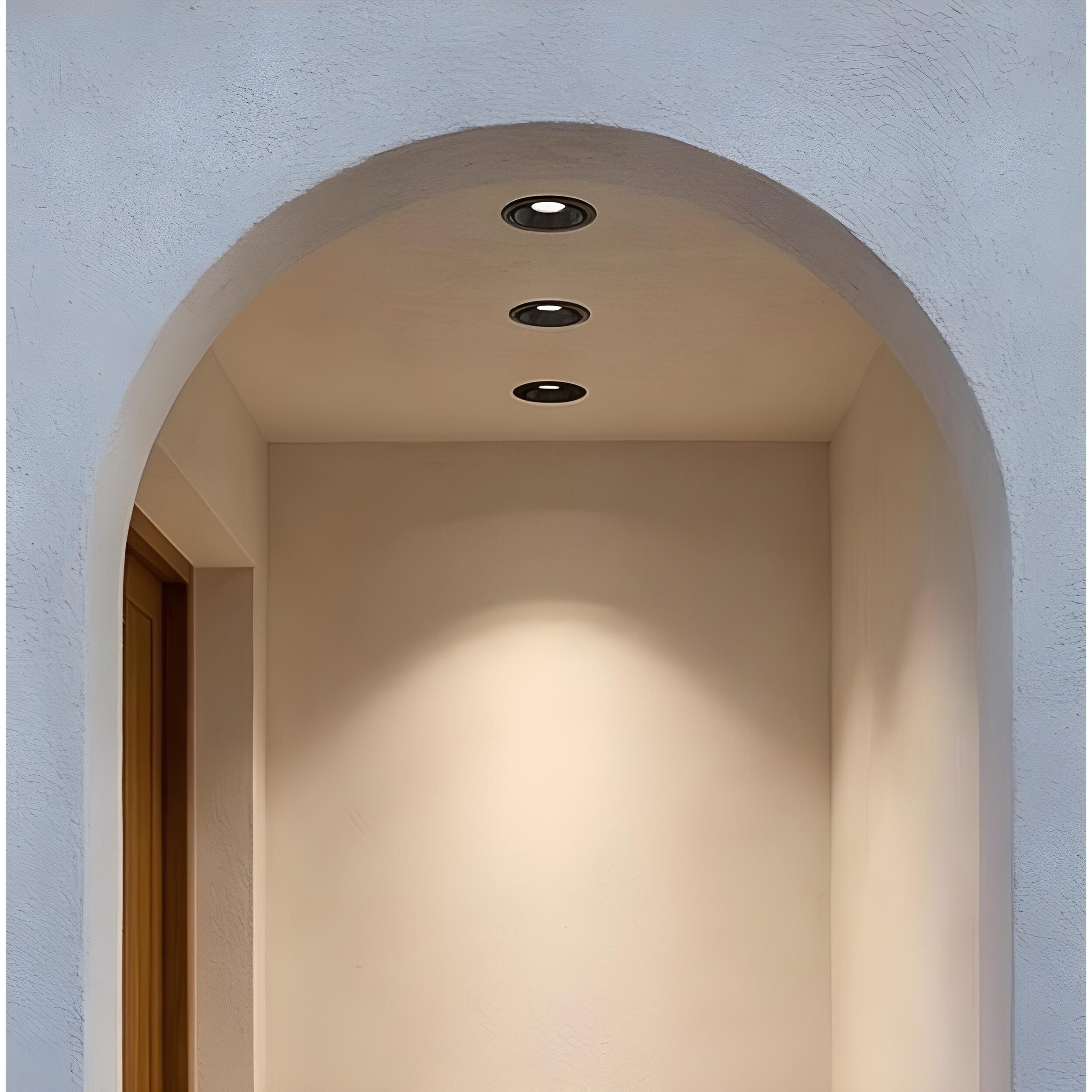 LEDS C4 Downlight IP66 Dako Adjustable ø100mm LED 7.5 Blanco cálido - 3000K ON-OFF Negro 502lm