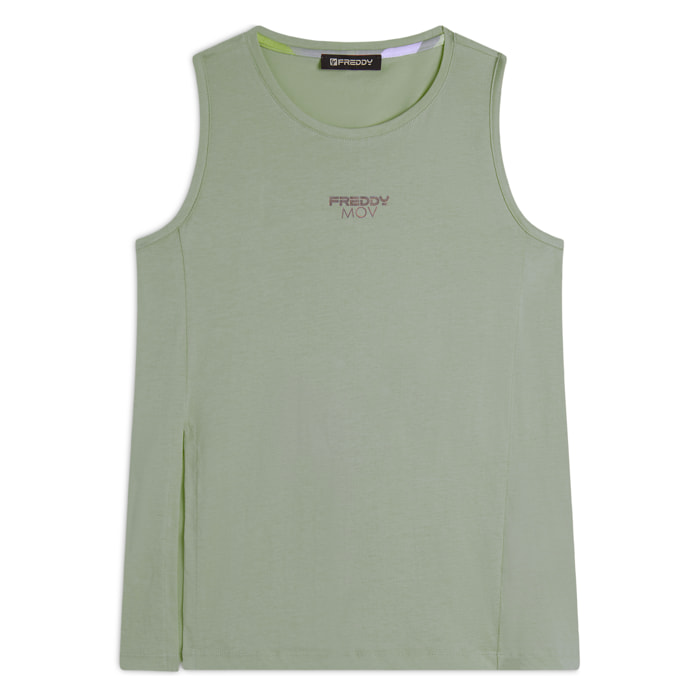 Canotta Regular Fit con Apertura Laterale