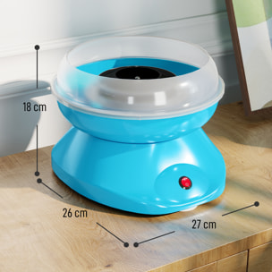 Máquina de Algodón de Azúcar, 450W-550W, Máquina para Hacer Algodón de Azúcar con 10 Palitos, para Fiestas de Cumpleaños Infantiles, en Casa, 27x26x18 cm, Azul