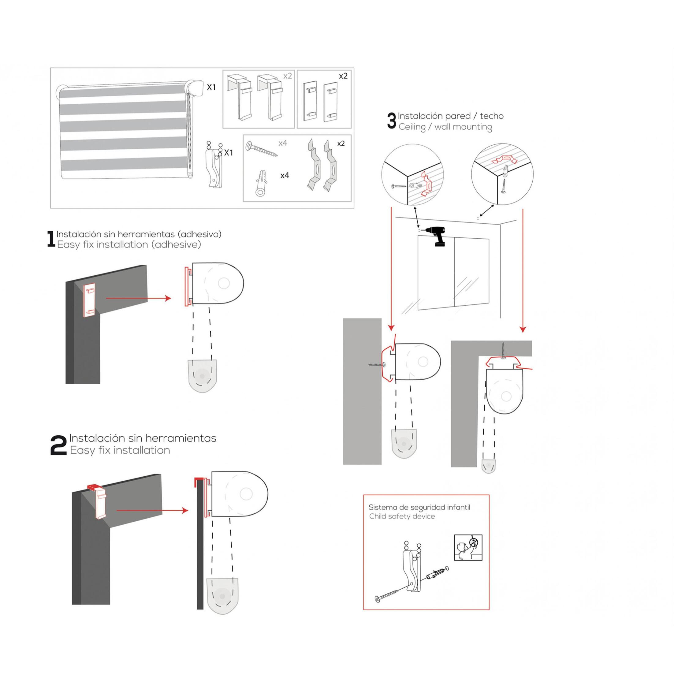 Store enrouleur Polyester Translucide 107x180