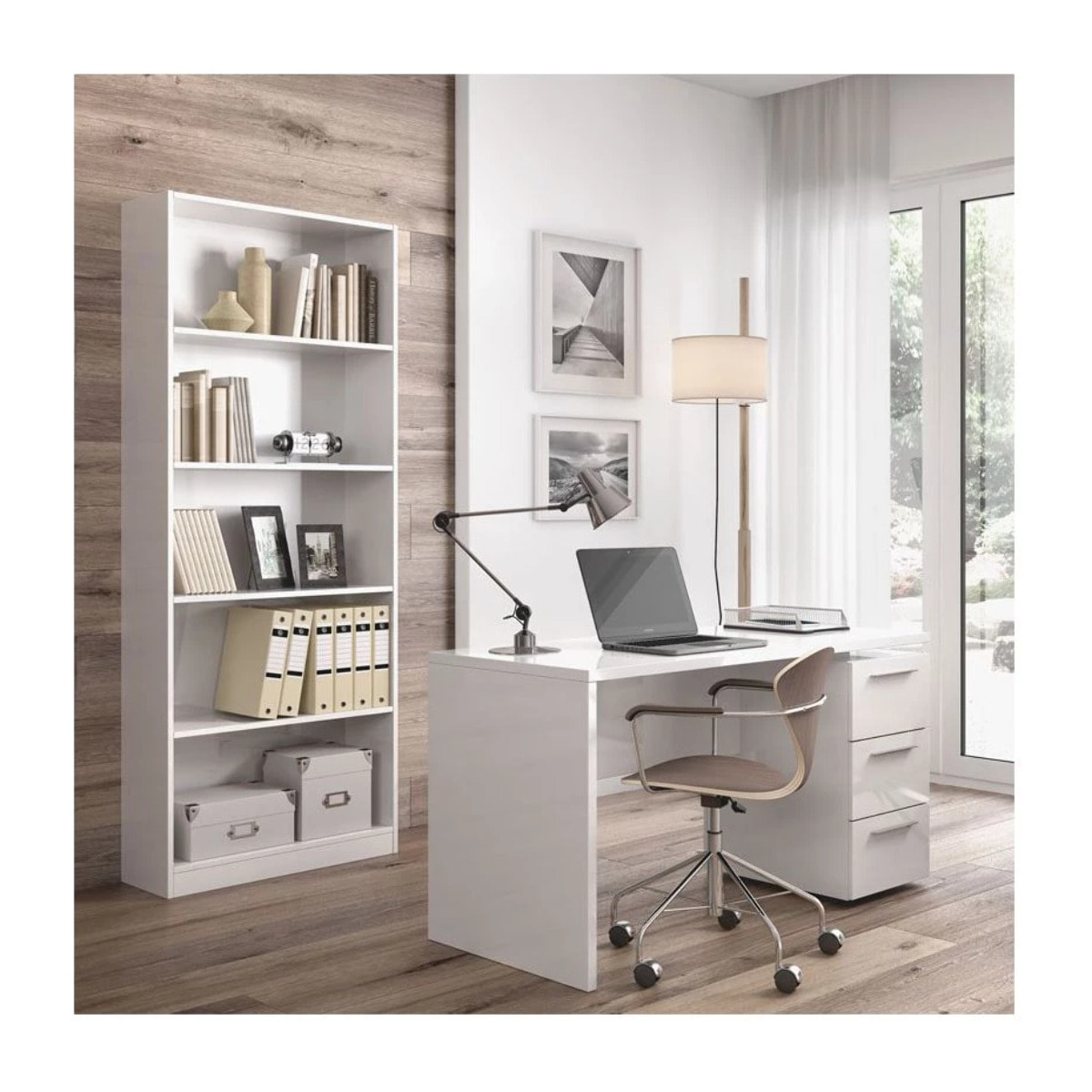 Mesa de escritorio Stylus Blanco Artik (Blanco Mate)