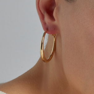 Pendientes de 34mm de diámetro acabado oro amarillo de 18k