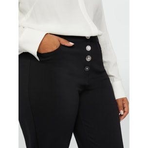 Fiorella Rubino - Pantalones rectos de viscosa LENZING™ ECOVERO™ - Negro
