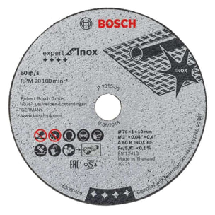 Meuleuse GWS 12V -76V-EC Ø76 mm - BOSCH - Sans batterie, ni chargeur - 3 Disques - L-Boxx - 06019F2003