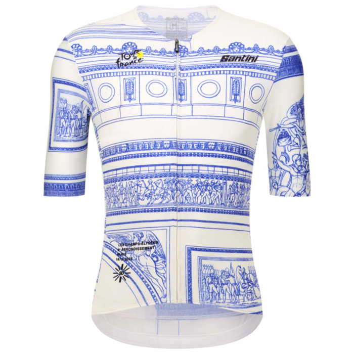Tdf Arrivée Arc De Triomphe – Maillot - Blanc - Unisex