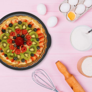 Ensemble avec 1 Moule à tarte en silicone fibre de verre, 1 spatule Zenker et 2 bols à mixer en inox Fackelmann