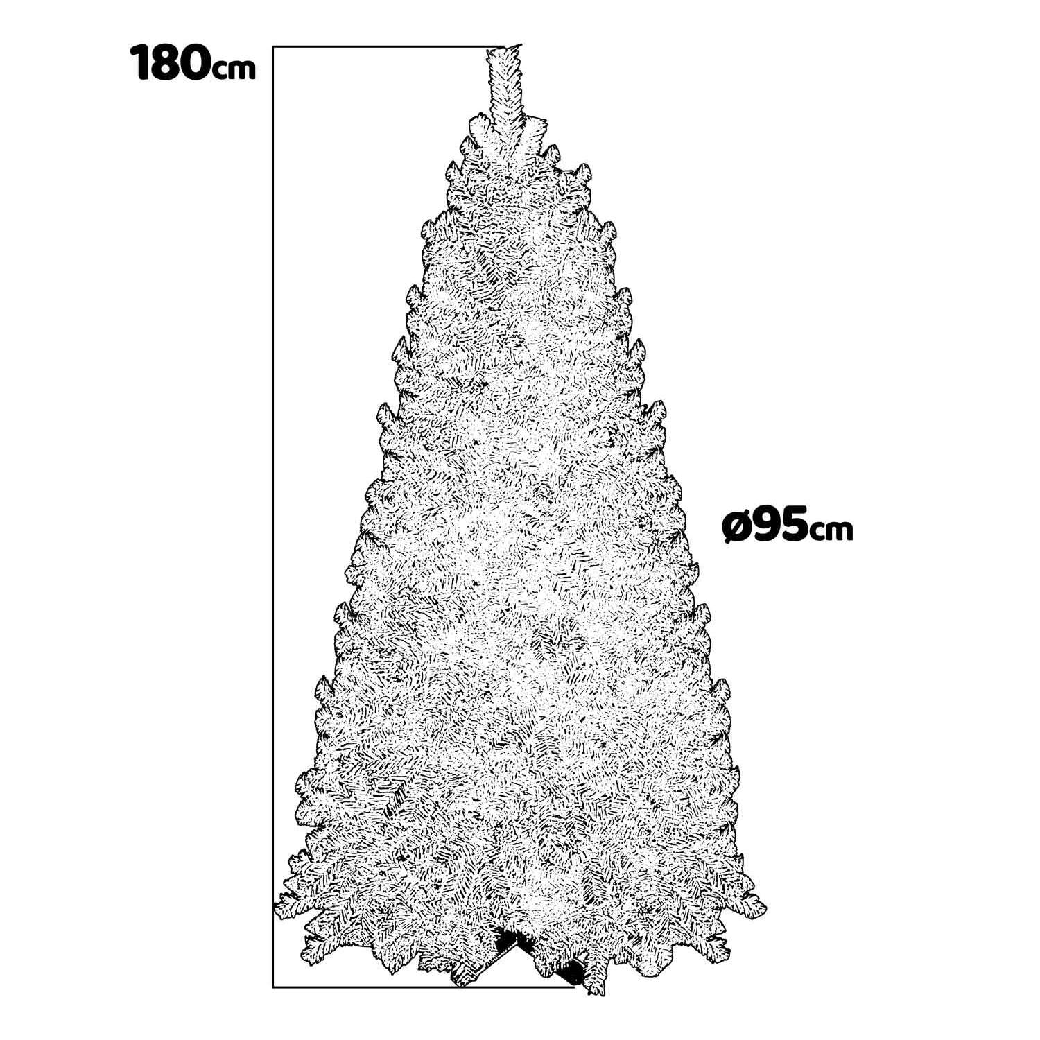Dasher - Albero di Natale in PVC Ø95 x 180H cm, 750 rami