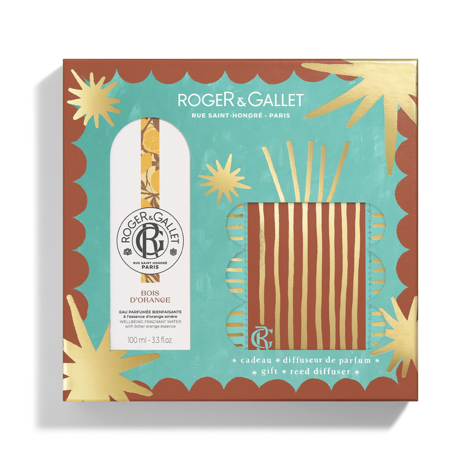 Bois d'Orange - Coffret Eau Parfumée Bienfaisante 100ml + Diffuseur