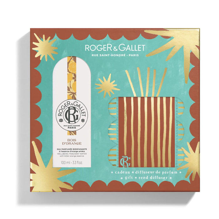 Bois d'Orange - Coffret Eau Parfumée Bienfaisante 100ml + Diffuseur