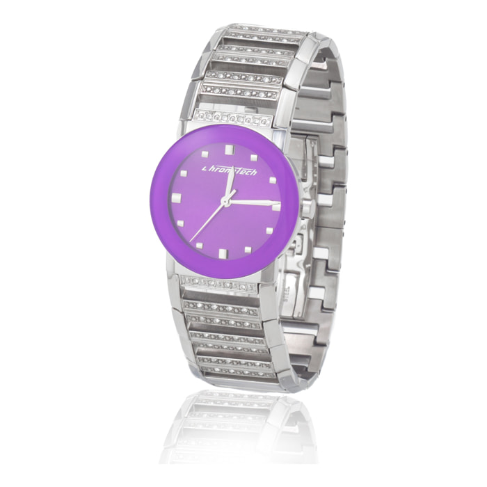 Reloj Chronotech CT7146LS-05M Mujer Analogico Cuarzo con Correa de Acero