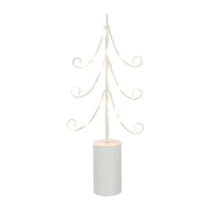 J-Line décoration Sapin - acier - blanc - small - LED