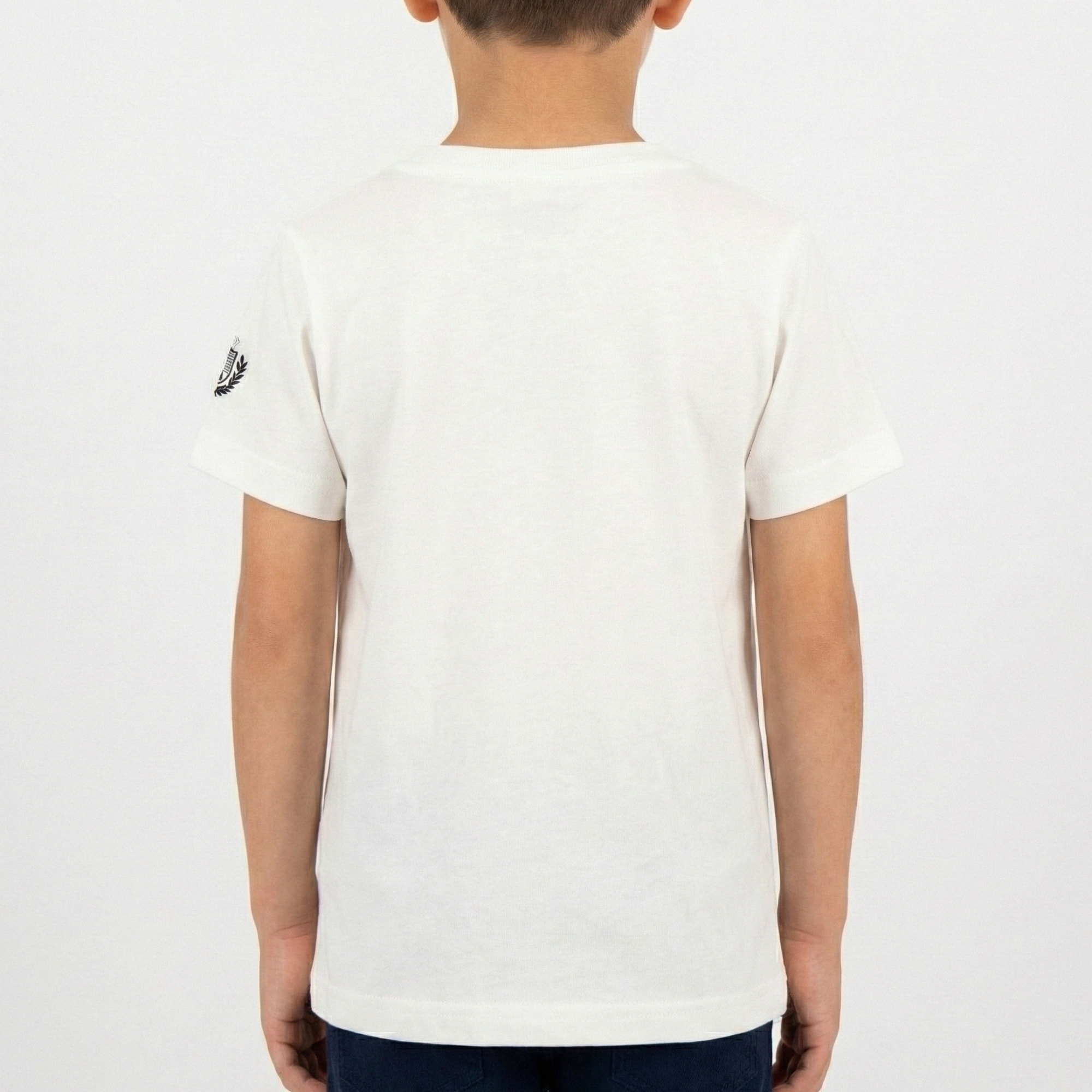 T-shirt maniche corte con stampa logo multicolor