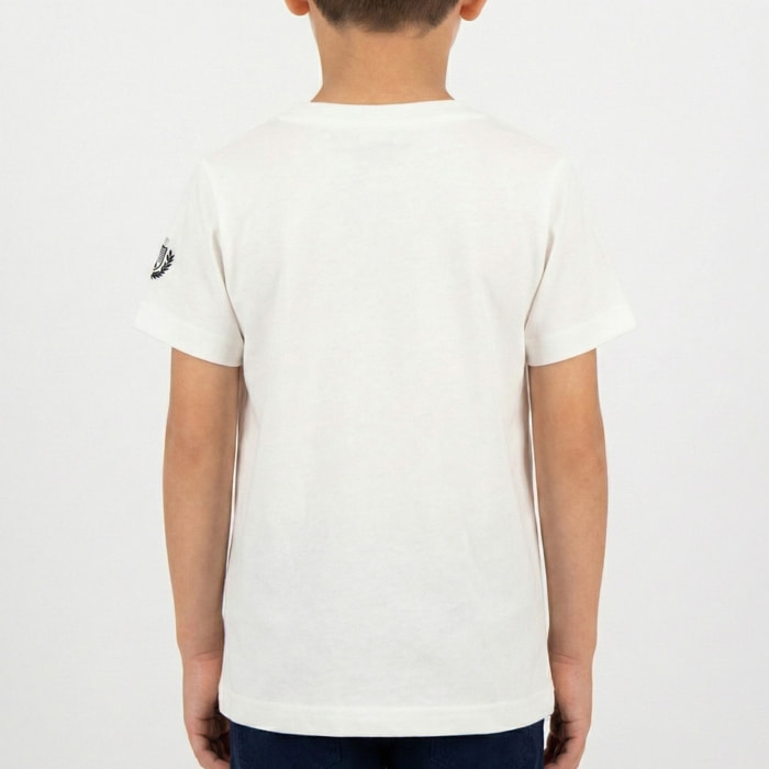 T-shirt maniche corte con stampa logo multicolor