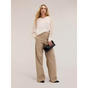 Motivi - Blusa con maniche raglan semitrasparenti - Bianco